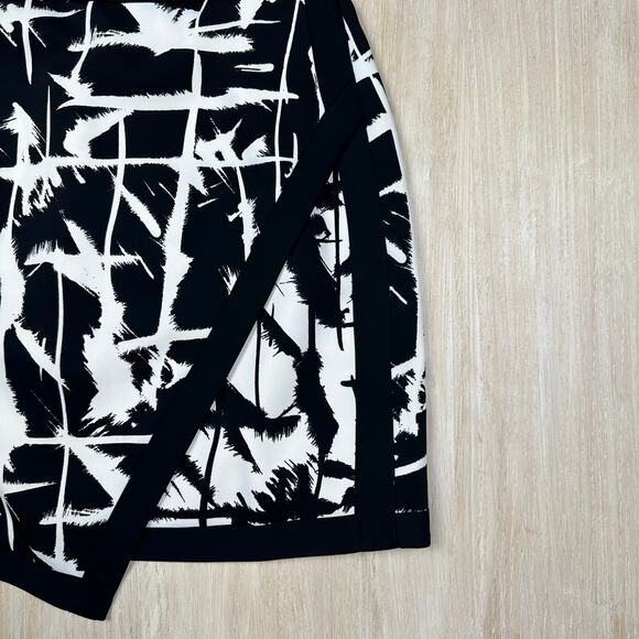 BCBGMaxazria Raquel Asymmetrical Hem Short Sleeve Party Mini Cocktail Dress 4 - Picture 4 of 14